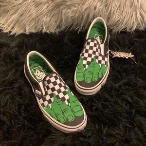 Classic slip-on Vans MARVEL HULK Checkerboard